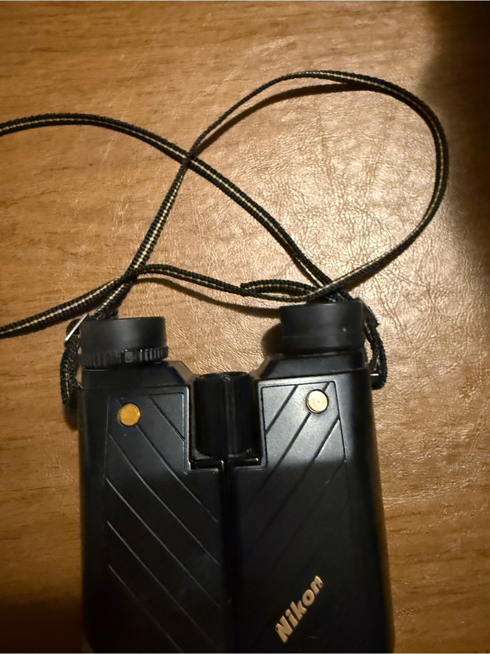 Nikon Black Compact Folding Binoculars with Gold Accents